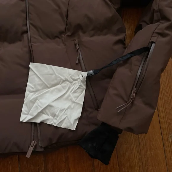 NWOT Halfdays Georgie Puffer Jacket in Spiked Cocoa Brown Espresso Chocolate Ski - Picture 12 of 14